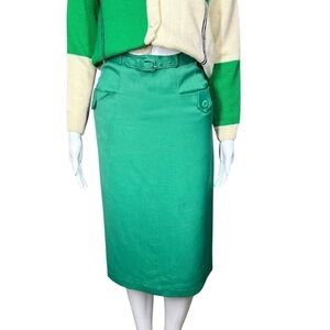 Vintage 1950s belted pencil skirt XS